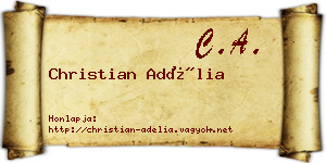 Christian Adélia névjegykártya